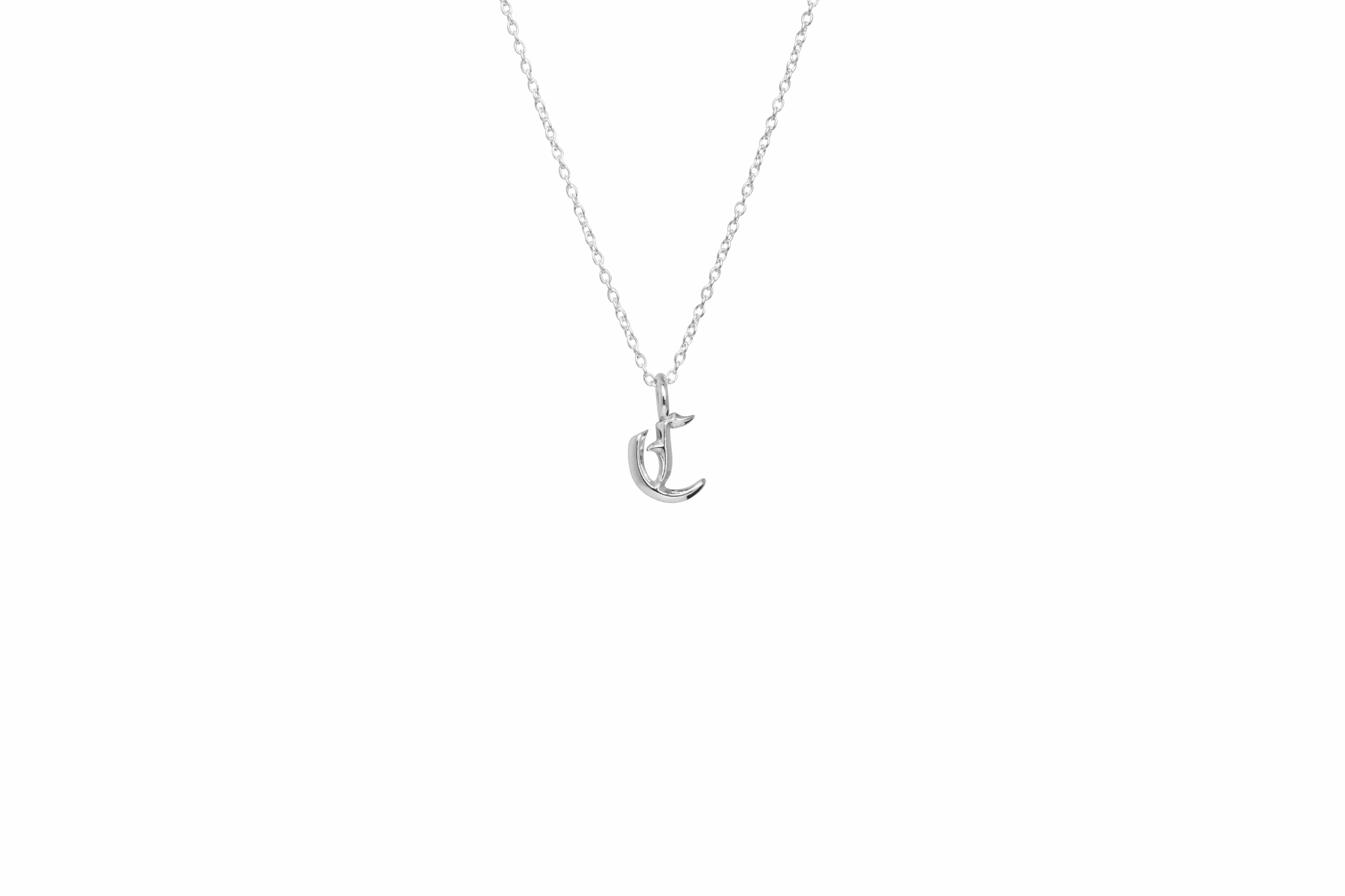 IX C Letter Silver Pendant