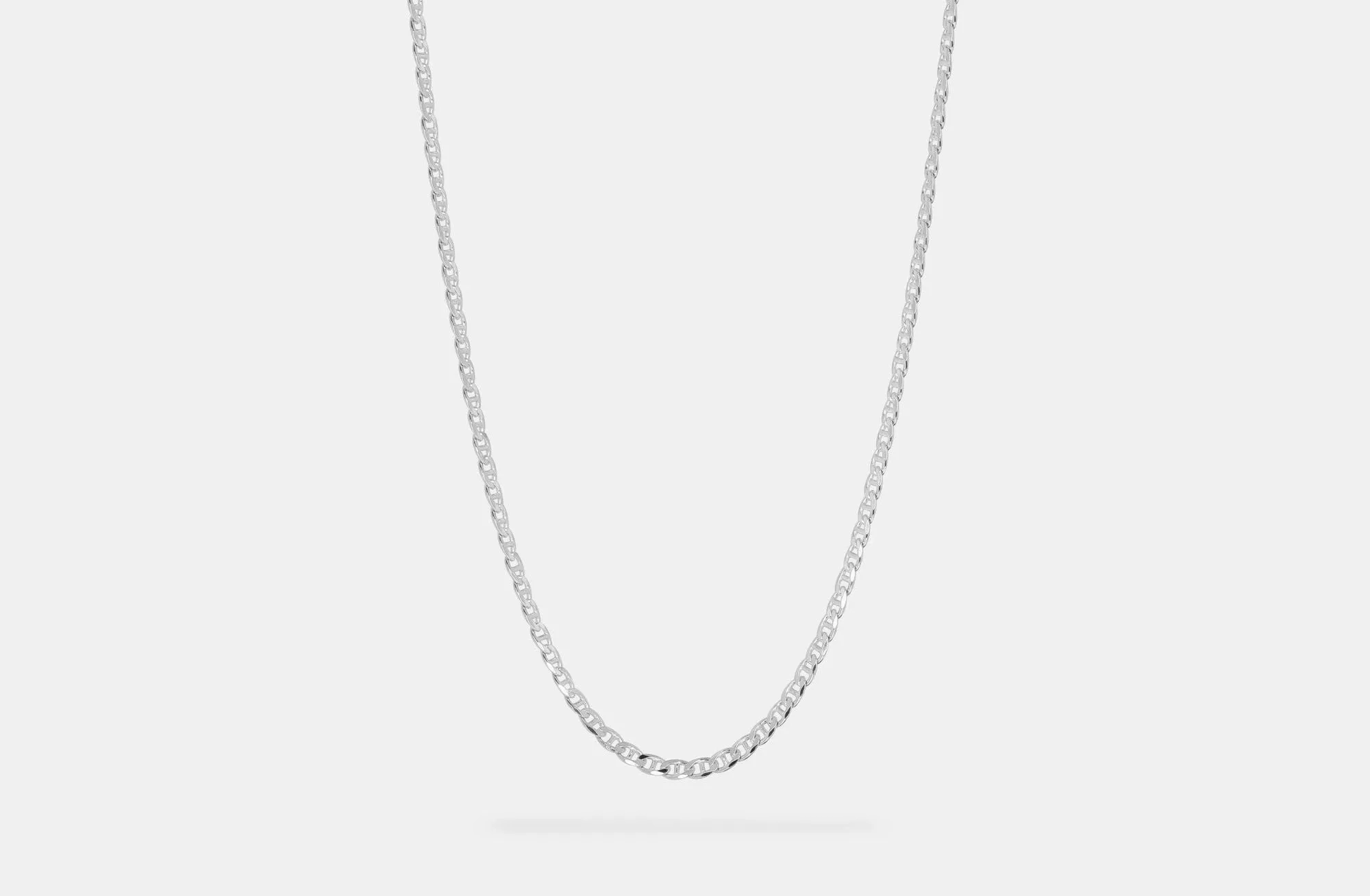 IX Curb Marina Silver Necklace