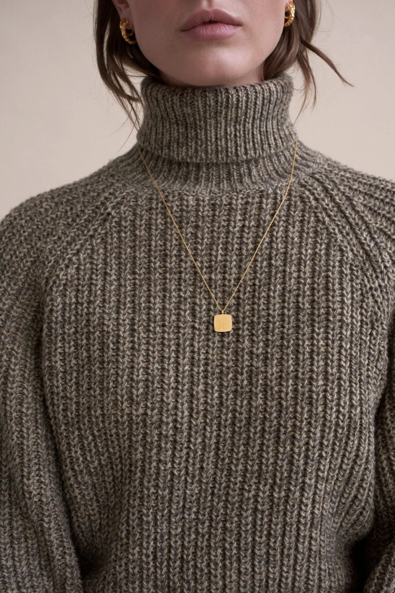 IX Cushion Gold Plated Pendant