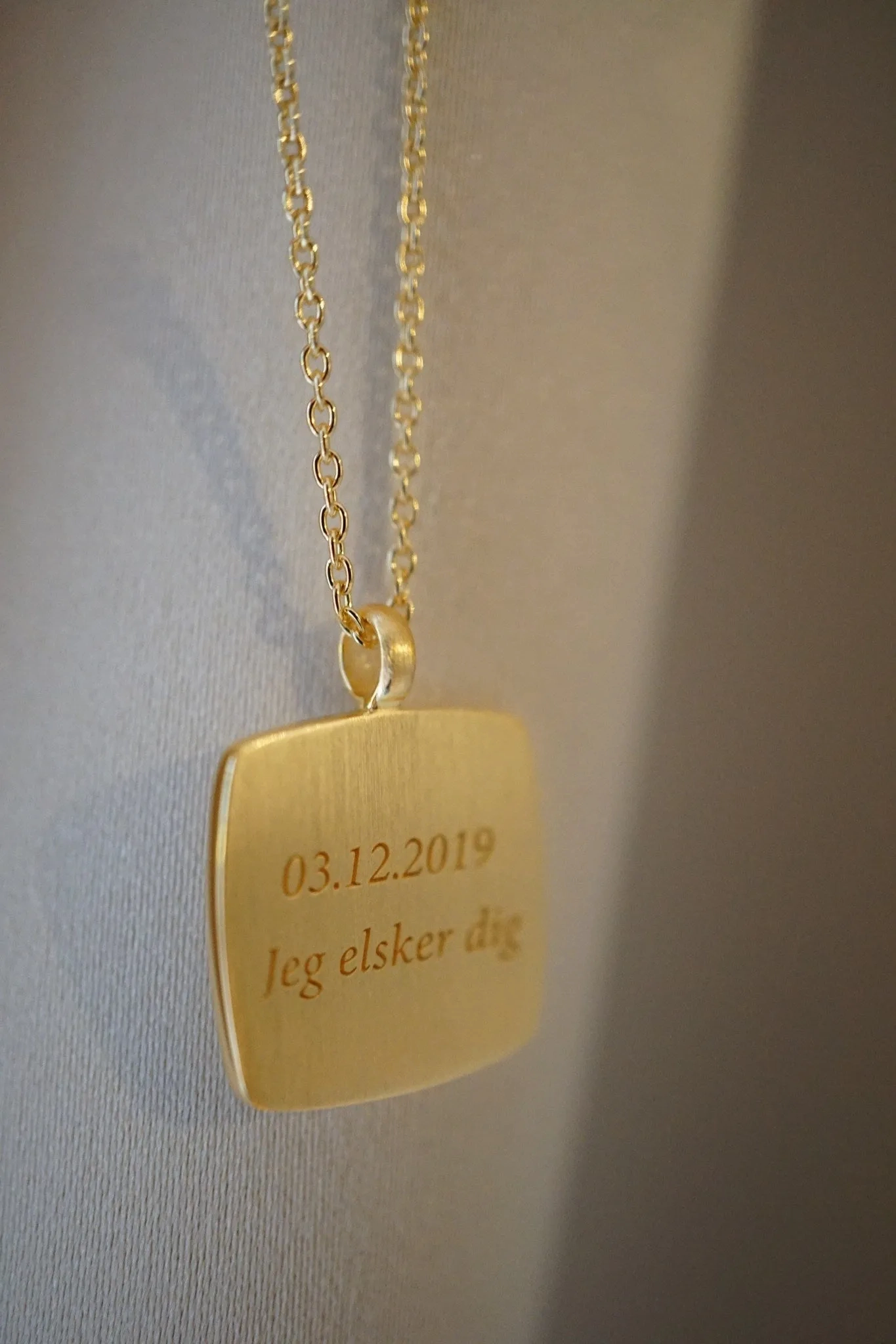 IX Cushion Gold Plated Pendant