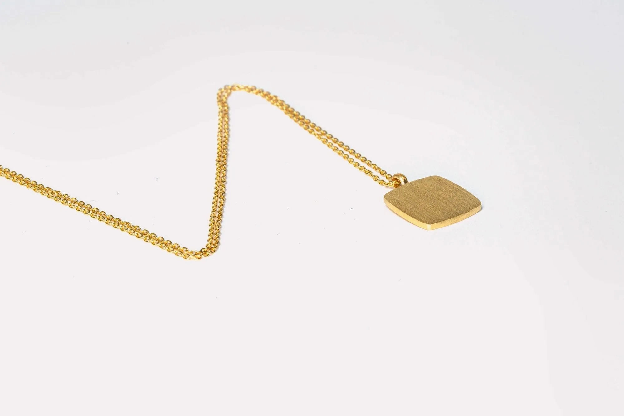 IX Cushion Gold Plated Pendant