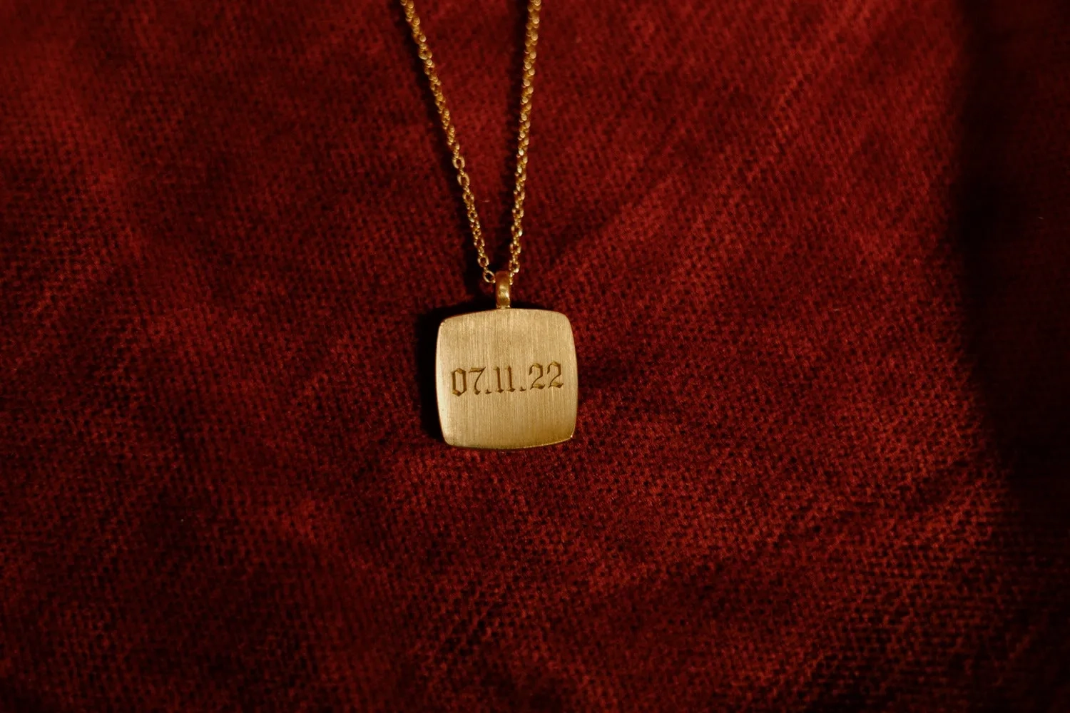 IX Cushion Gold Plated Pendant