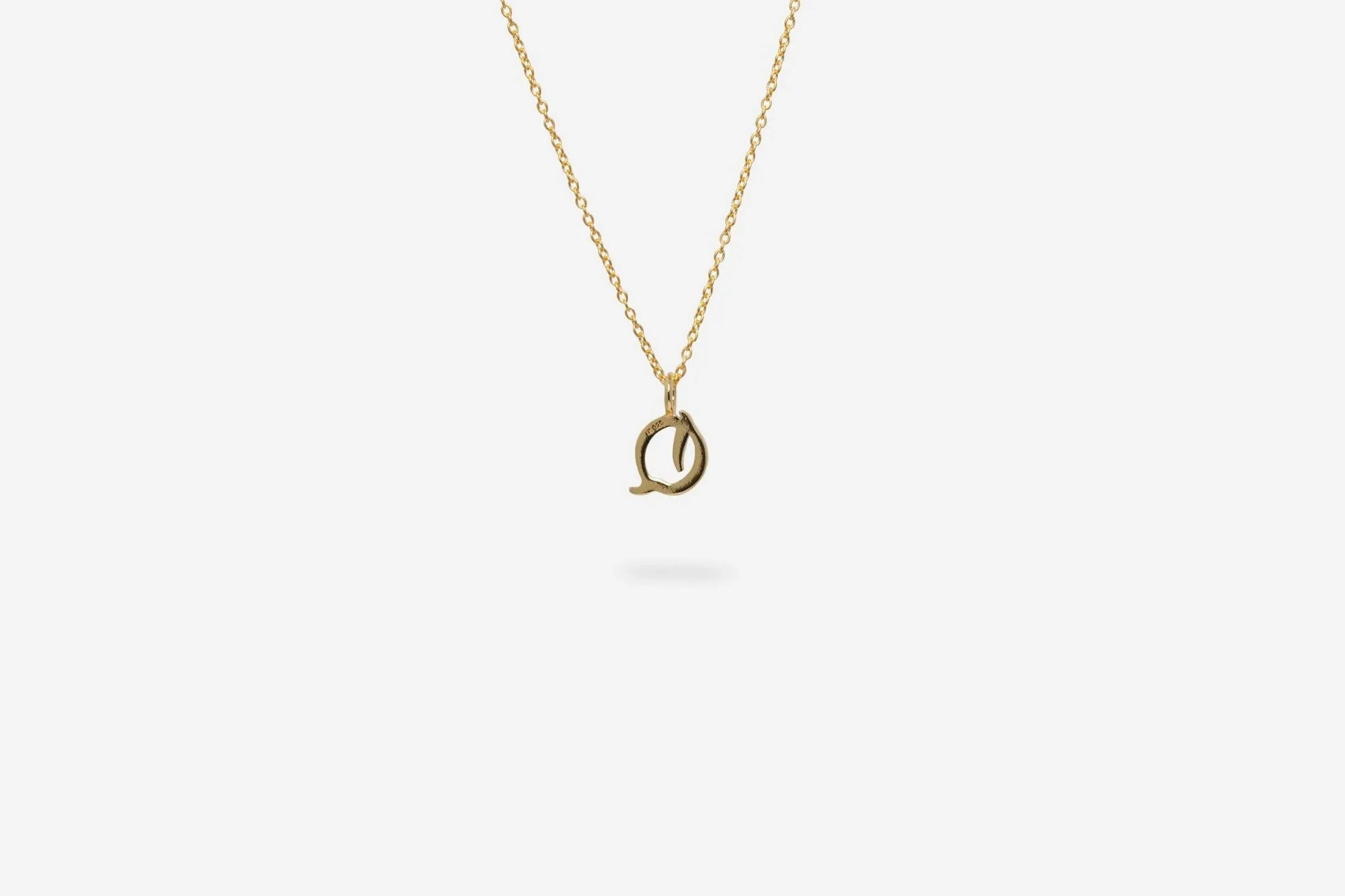 IX Q Letter 22K Gold Plated Pendant