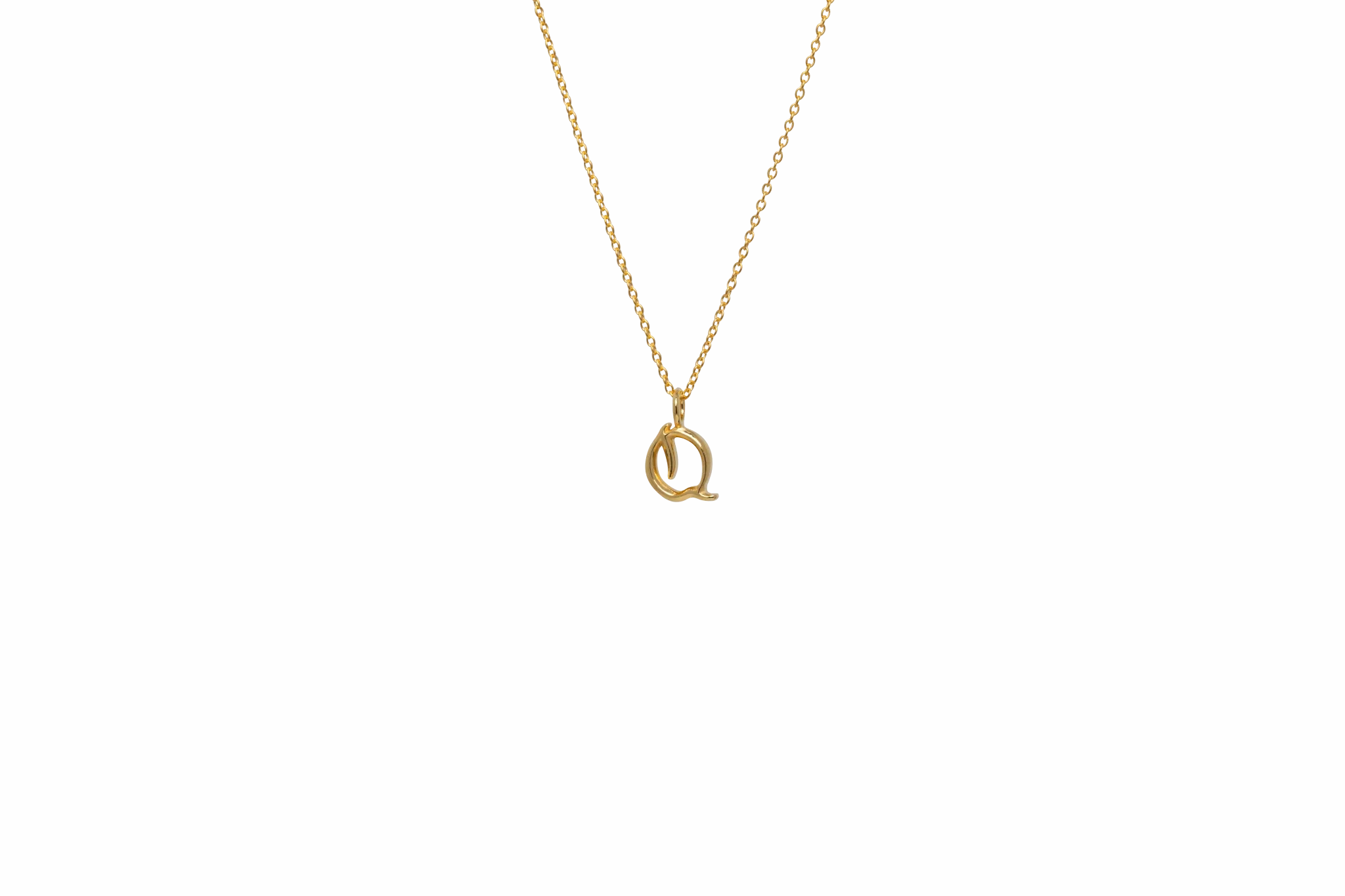 IX Q Letter 22K Gold Plated Pendant