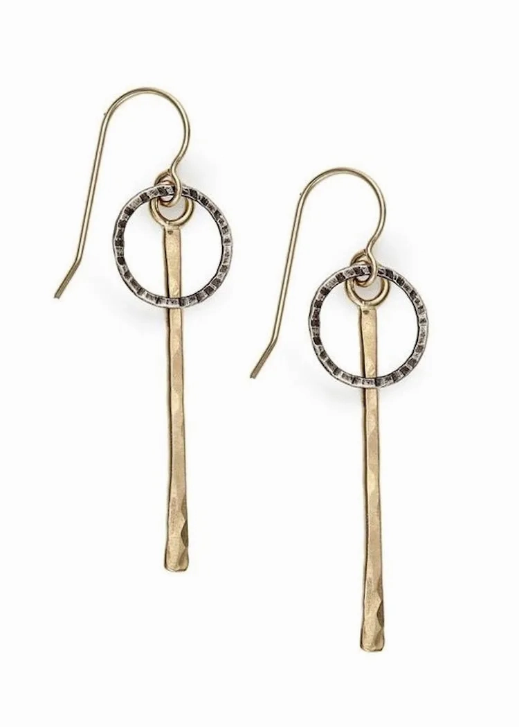 J&amp;I Jewelry | Etched Sterling Silver   14kgf Earring