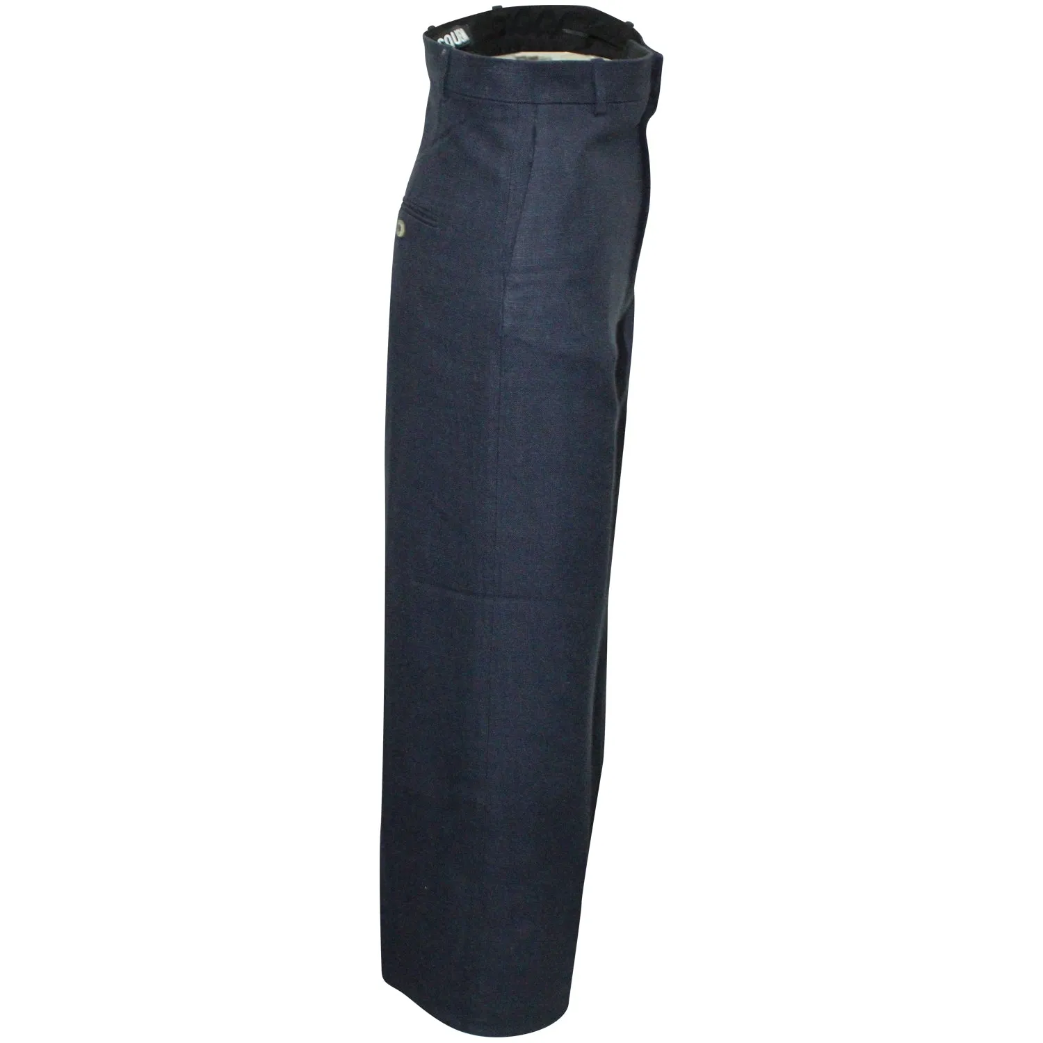 Jacquemus High-Waist Straight-Leg Hose in Marineblauem Leinen