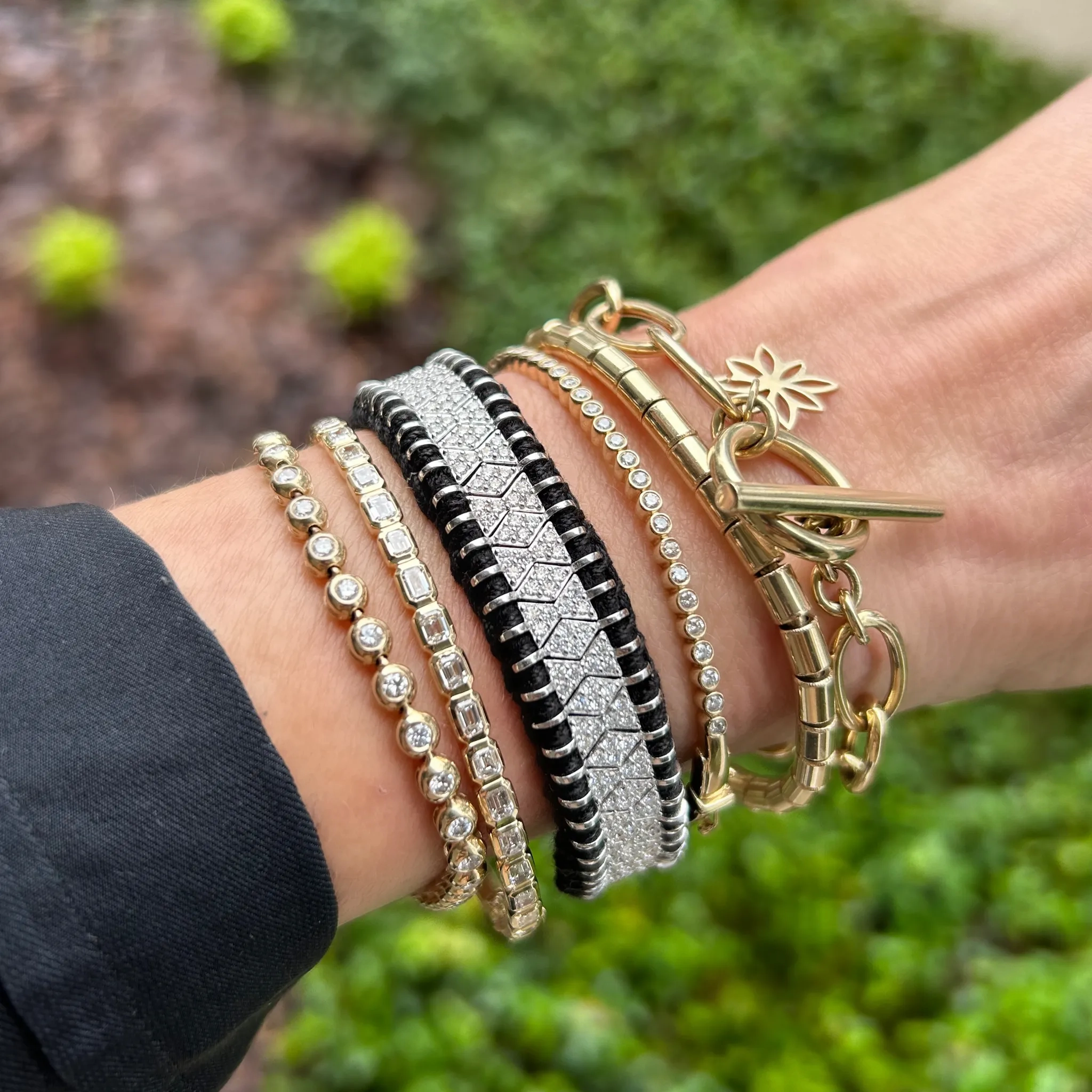 Janeiro Diamond &amp; Black Bracelet