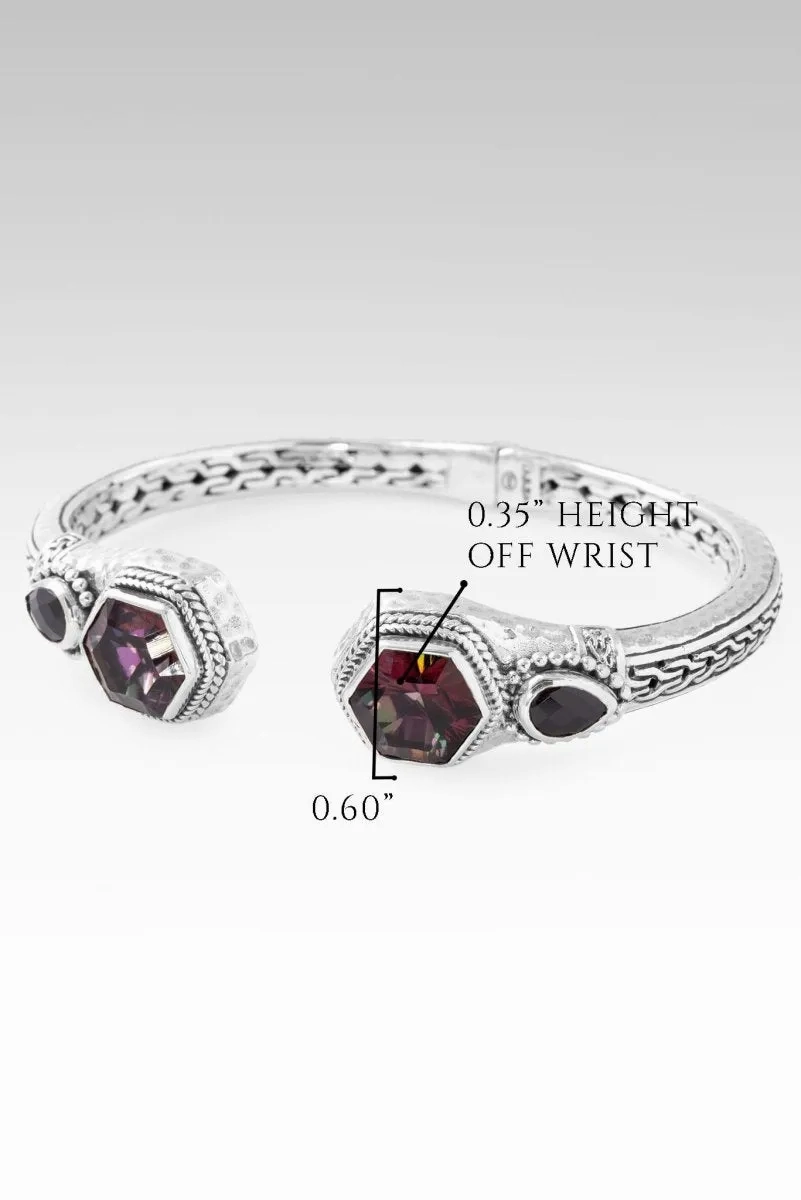 JANYL'S PICK Heavenly Devotion Tip-to-Tip Bracelet? in Ultra Berry? Mystic Quartz &amp; Black Spinel