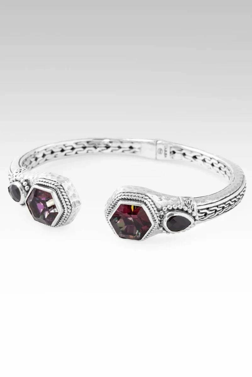 JANYL'S PICK Heavenly Devotion Tip-to-Tip Bracelet? in Ultra Berry? Mystic Quartz &amp; Black Spinel