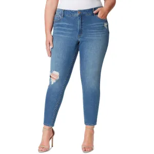Jessica Simpson Damen Plus Adored High Rise Mittelwaschung Knöcheljeans