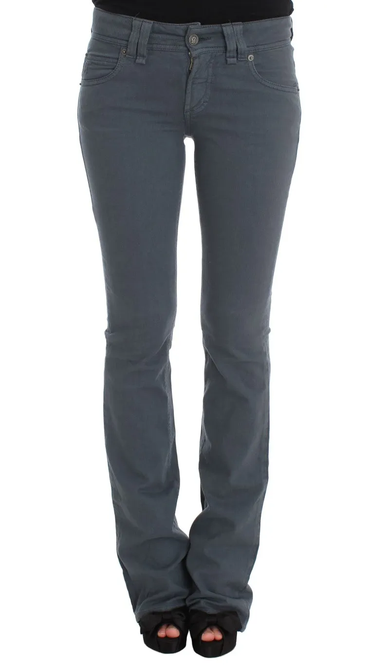 John Galliano Damenjeans aus Baumwollmischgewebe mit schmaler Passform und Bootcut-Schnitt