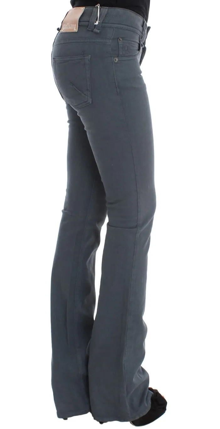 John Galliano Damenjeans aus Baumwollmischgewebe mit schmaler Passform und Bootcut-Schnitt