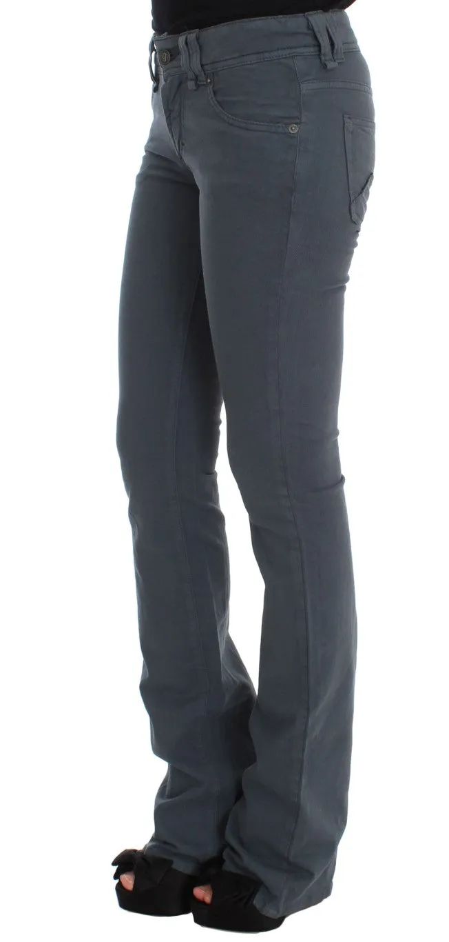 John Galliano Damenjeans aus Baumwollmischgewebe mit schmaler Passform und Bootcut-Schnitt
