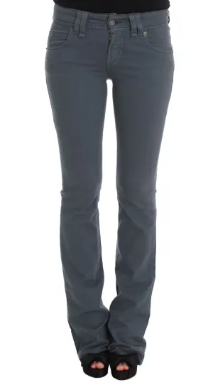 John Galliano Damenjeans aus Baumwollmischgewebe mit schmaler Passform und Bootcut-Schnitt