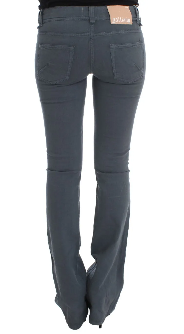John Galliano Damenjeans aus Baumwollmischgewebe mit schmaler Passform und Bootcut-Schnitt