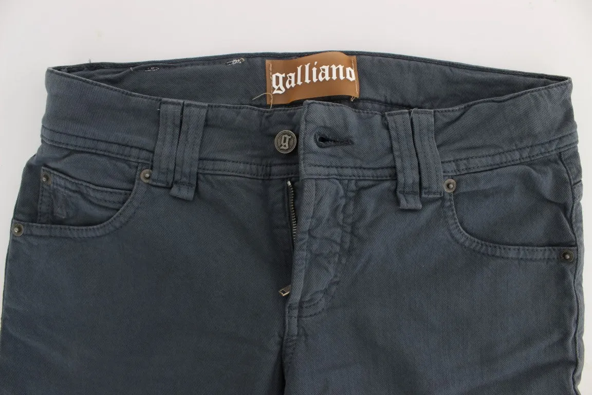 John Galliano Damenjeans aus Baumwollmischgewebe mit schmaler Passform und Bootcut-Schnitt