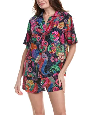 Johnny Was Carolyn 2-teiliges Seiden-Pyjama-Set