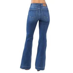Judy Blue Damen High Waist Weite Saum Schlagjeans