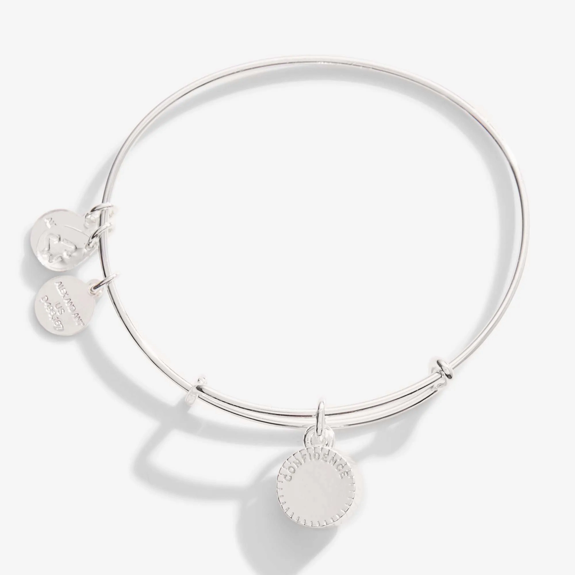 June Birthstone Charm Bangle, Light Amethyst