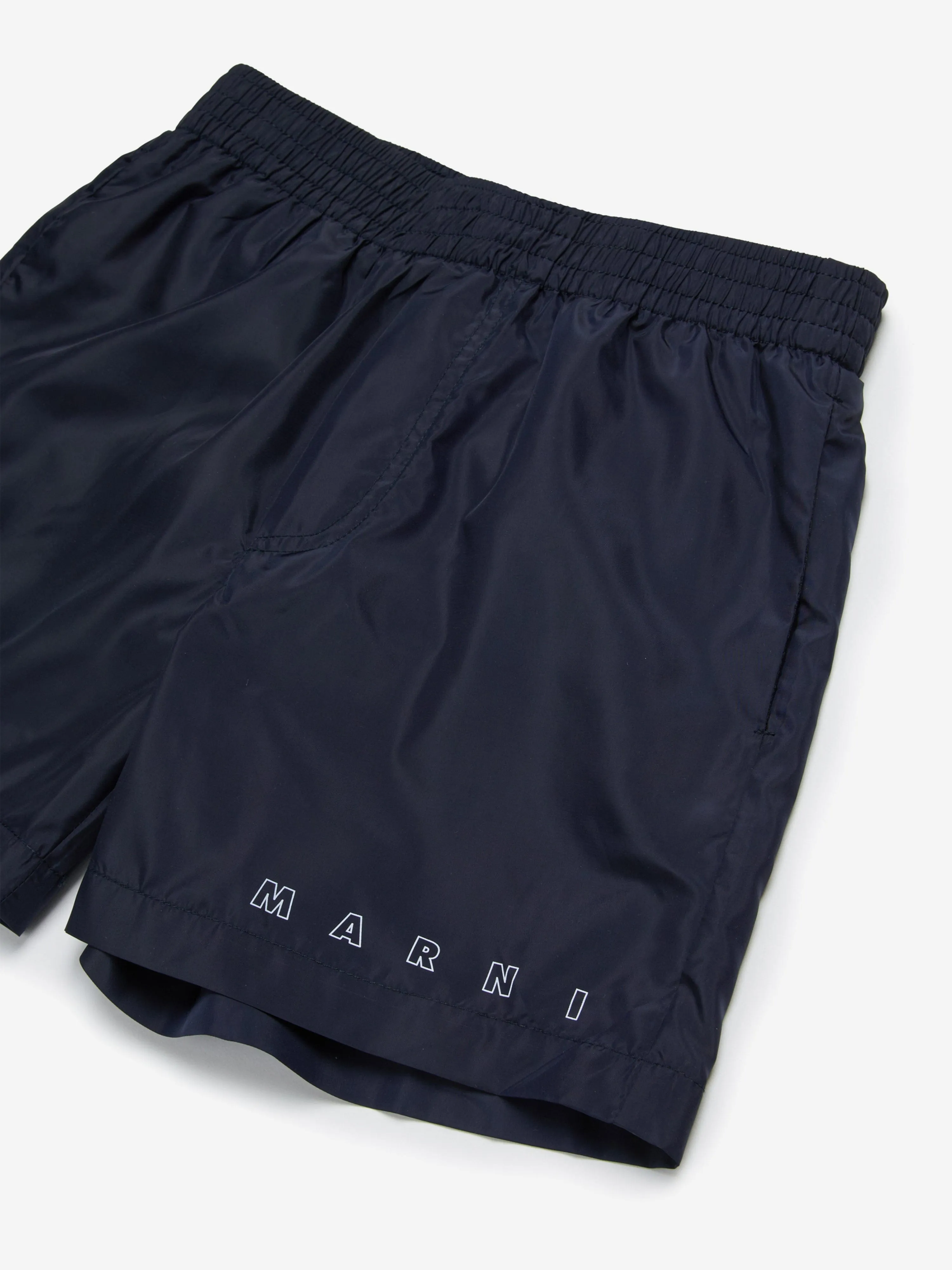 Kinder Logo Badeshorts in Marineblau