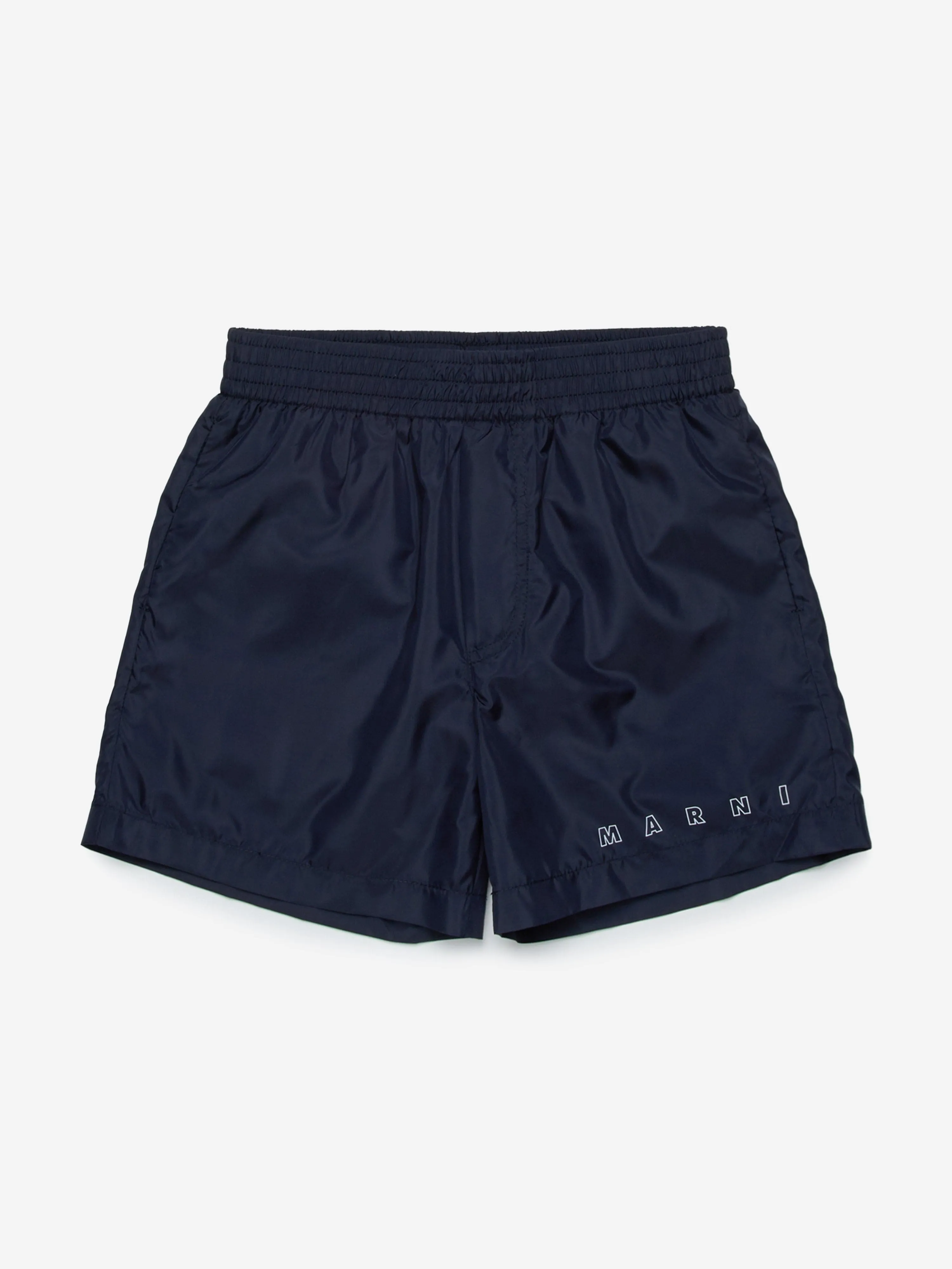 Kinder Logo Badeshorts in Marineblau