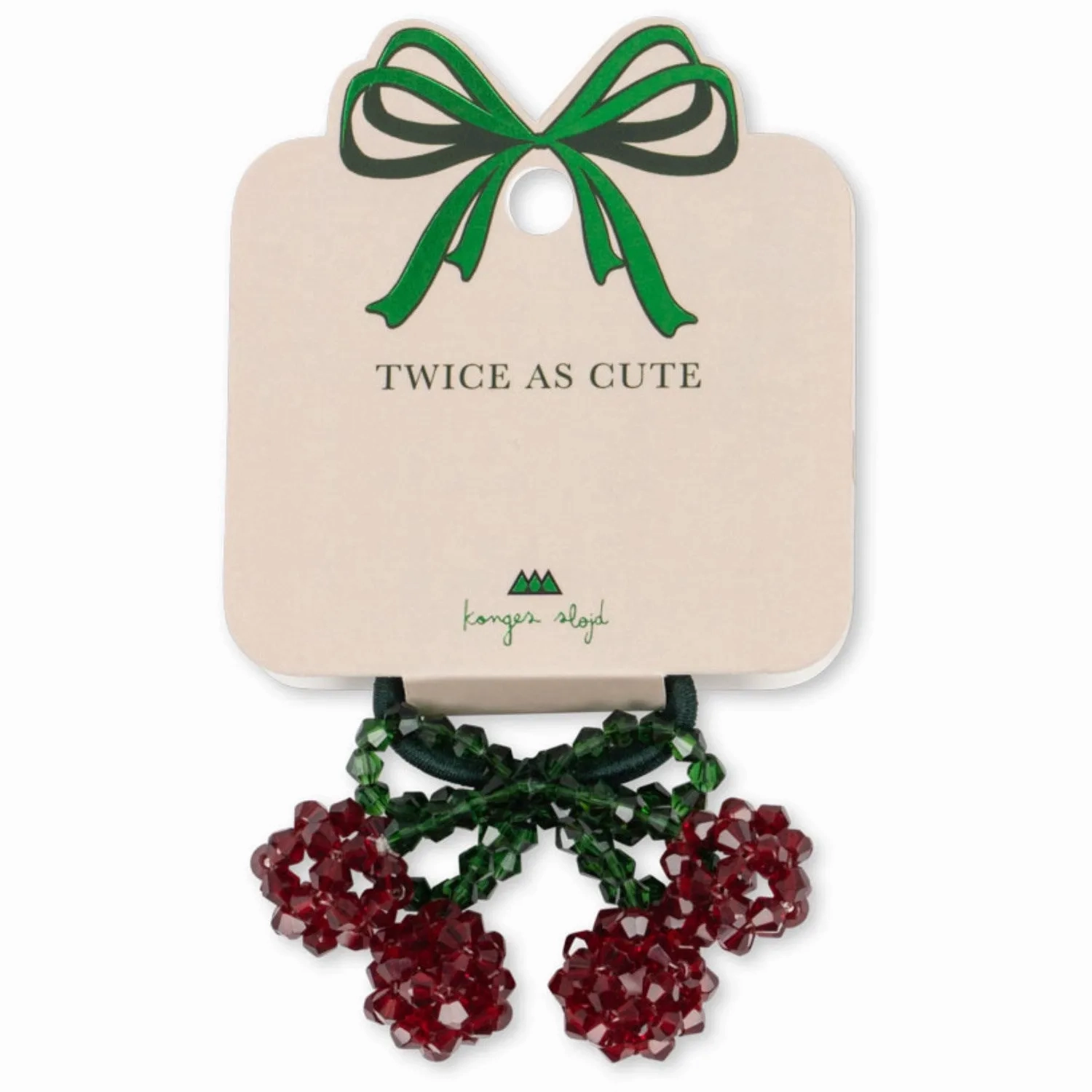 Konges Sl?jd Red/Glitter 2 Pack Cherry Hair Elastic