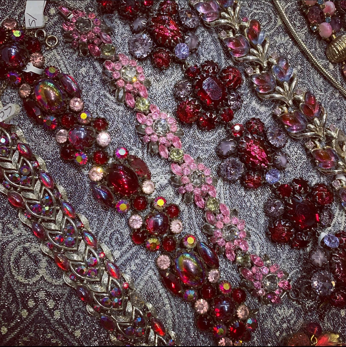 Kramer Red Pink Vintage Bracelet