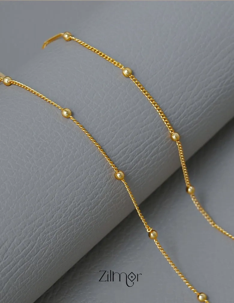 KY101621 - Gold Tone pair Anklet