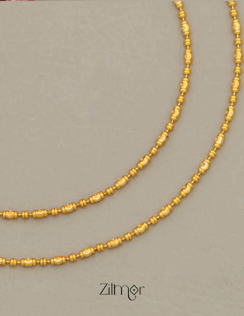 KY101757 - Gold Toned pair Anklet