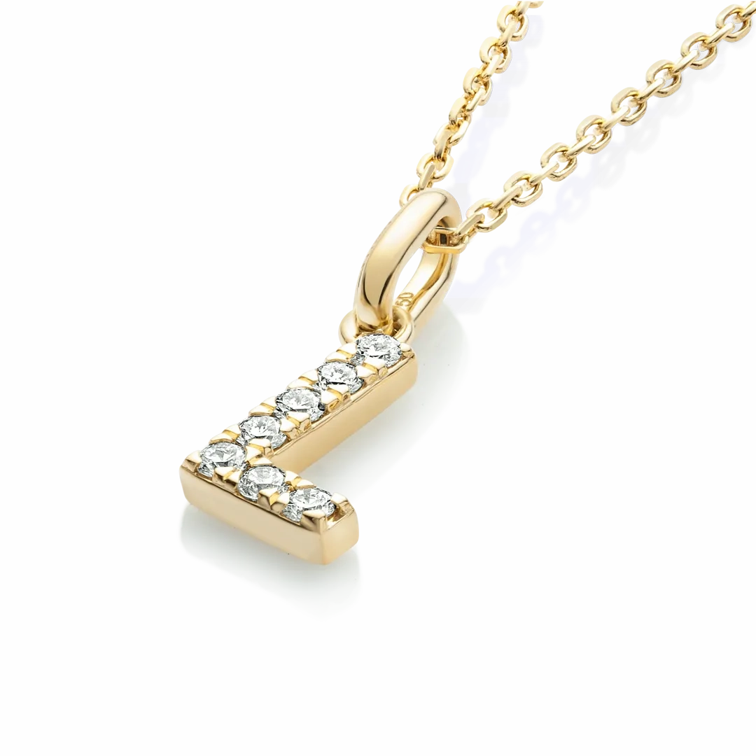 L Letter Pendant Yellow Gold