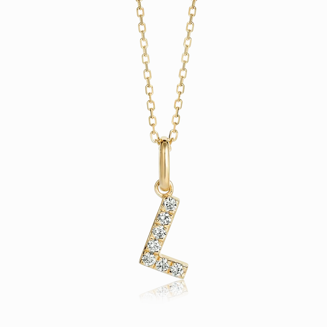 L Letter Pendant Yellow Gold