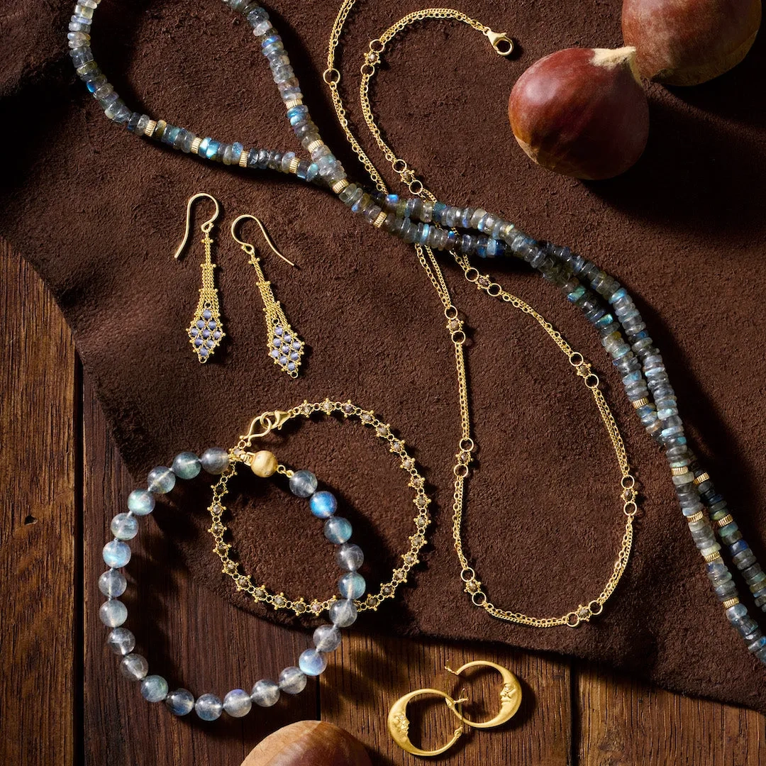 Laguna Bracelet in Labradorite &amp; Diamonds