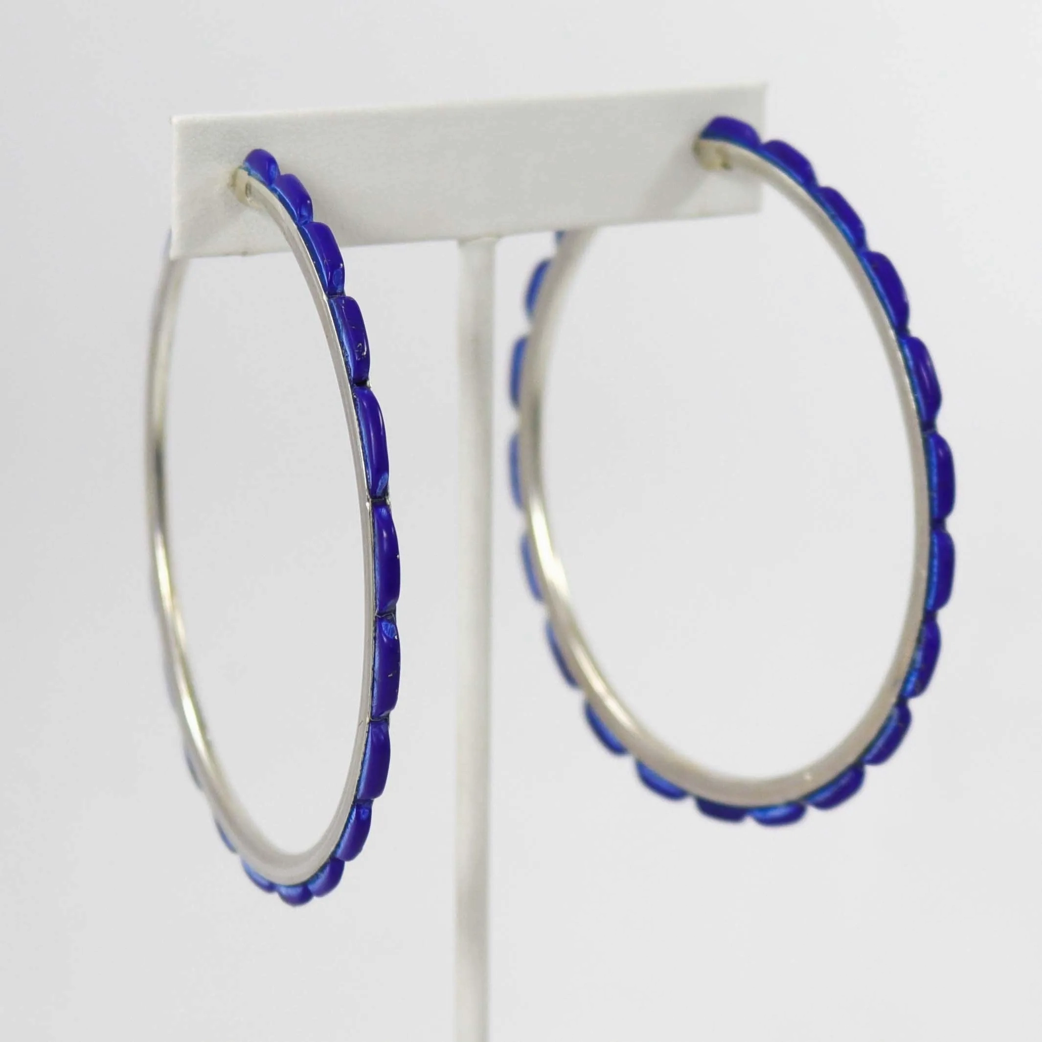 Lapis Hoop Earrings