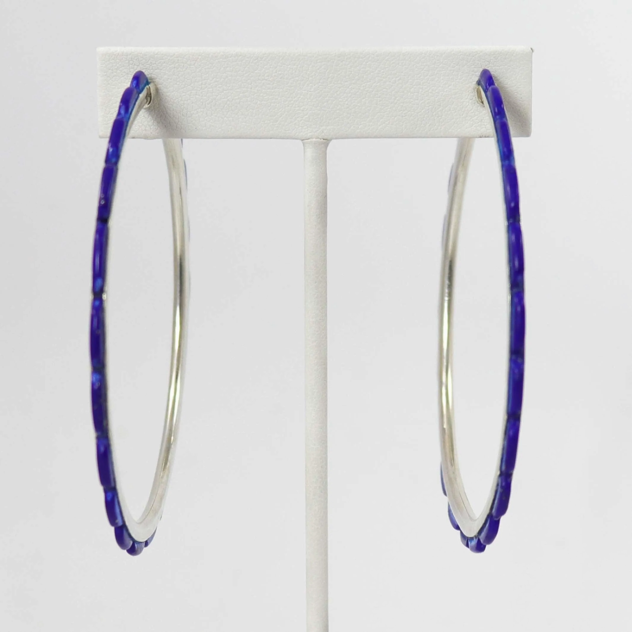 Lapis Hoop Earrings