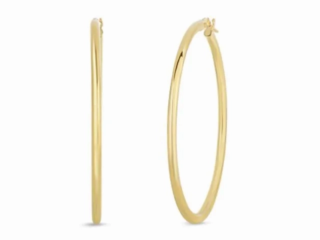 Large Perfect Gold Hoop Earrings