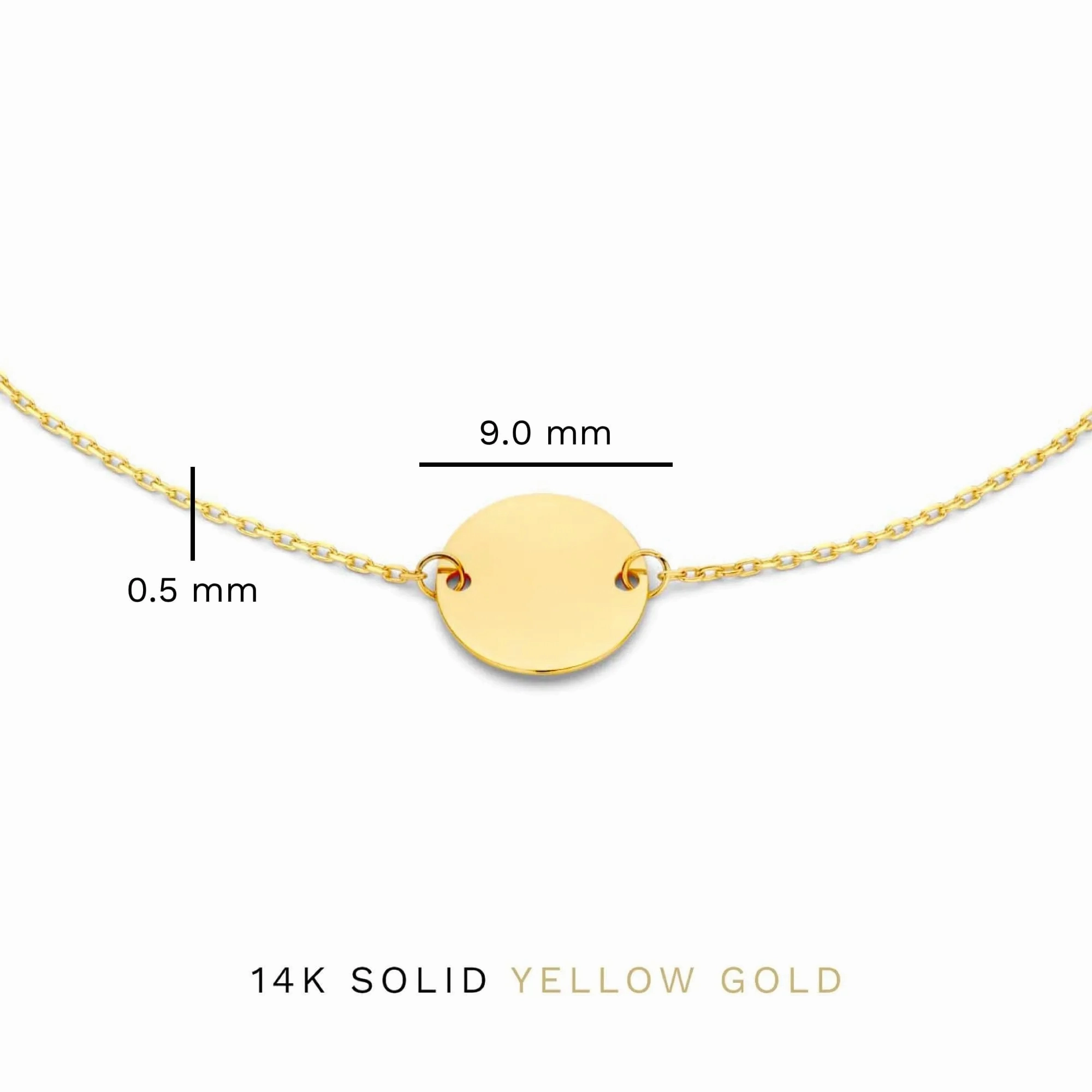 Le Marais Jeanne 14 karat gold bracelet with coin