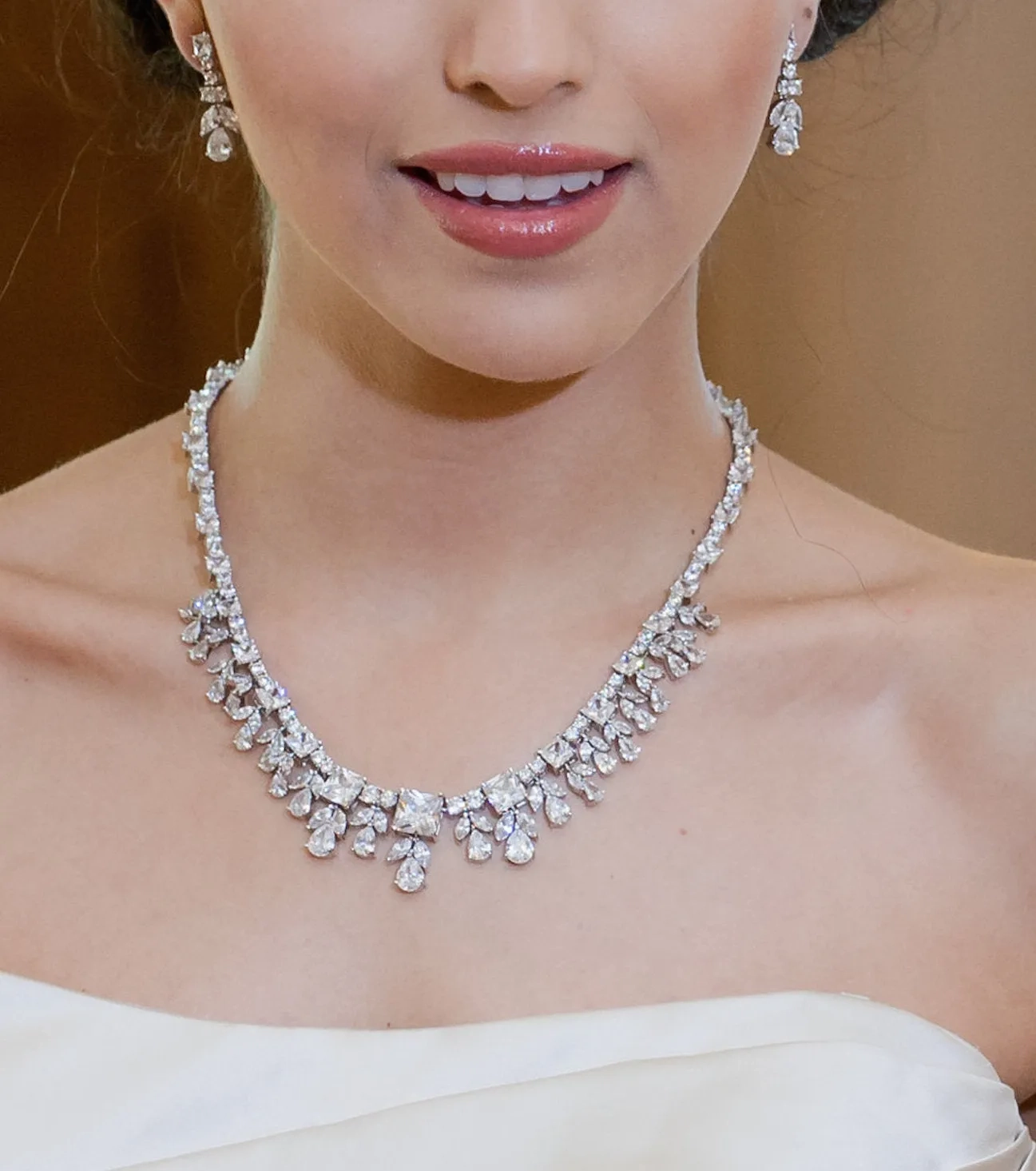 Leizia Cubic Zirconia Statement Necklace