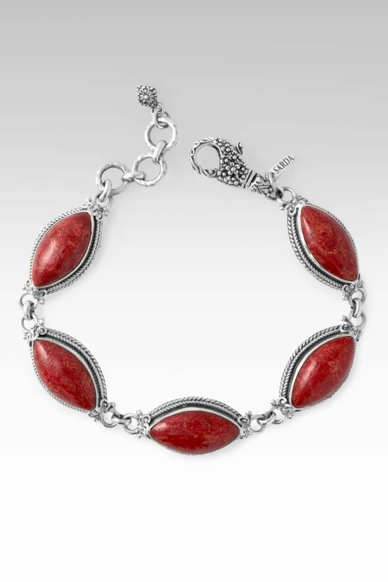 Let Your Dreams Blossom Bracelet? in Red Sponge Coral