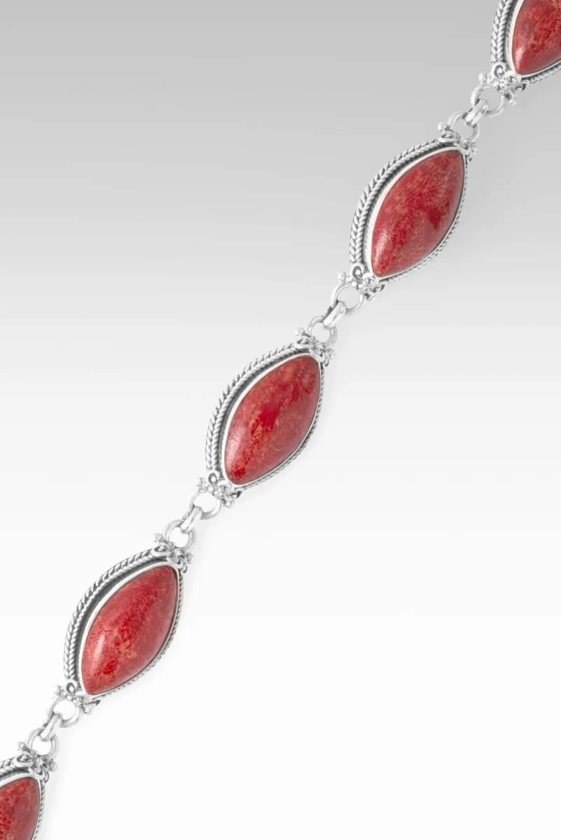 Let Your Dreams Blossom Bracelet? in Red Sponge Coral