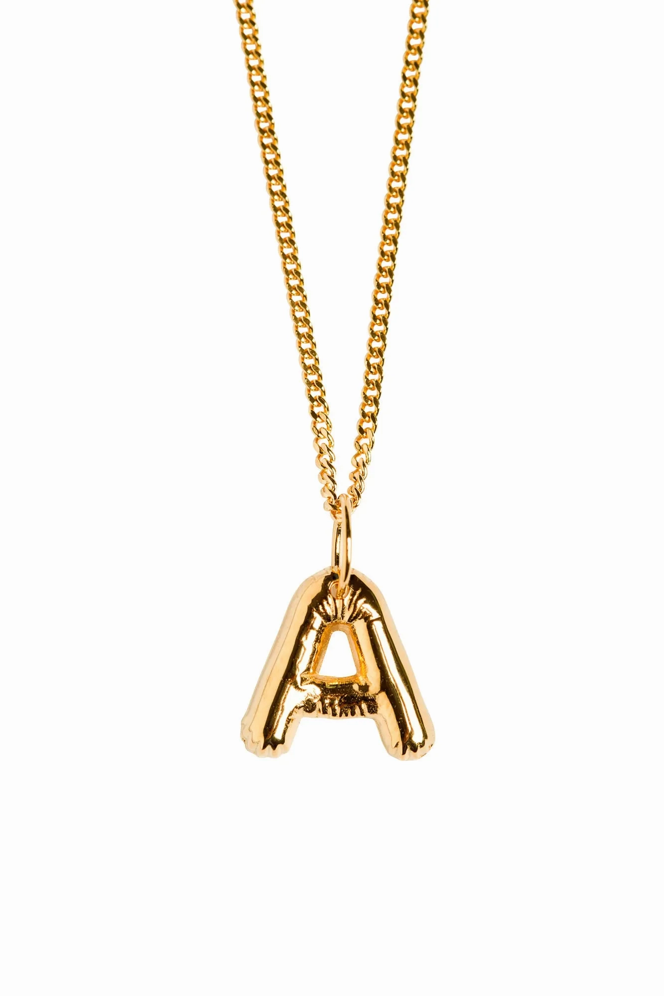 Letter A Gold Plated Necklace