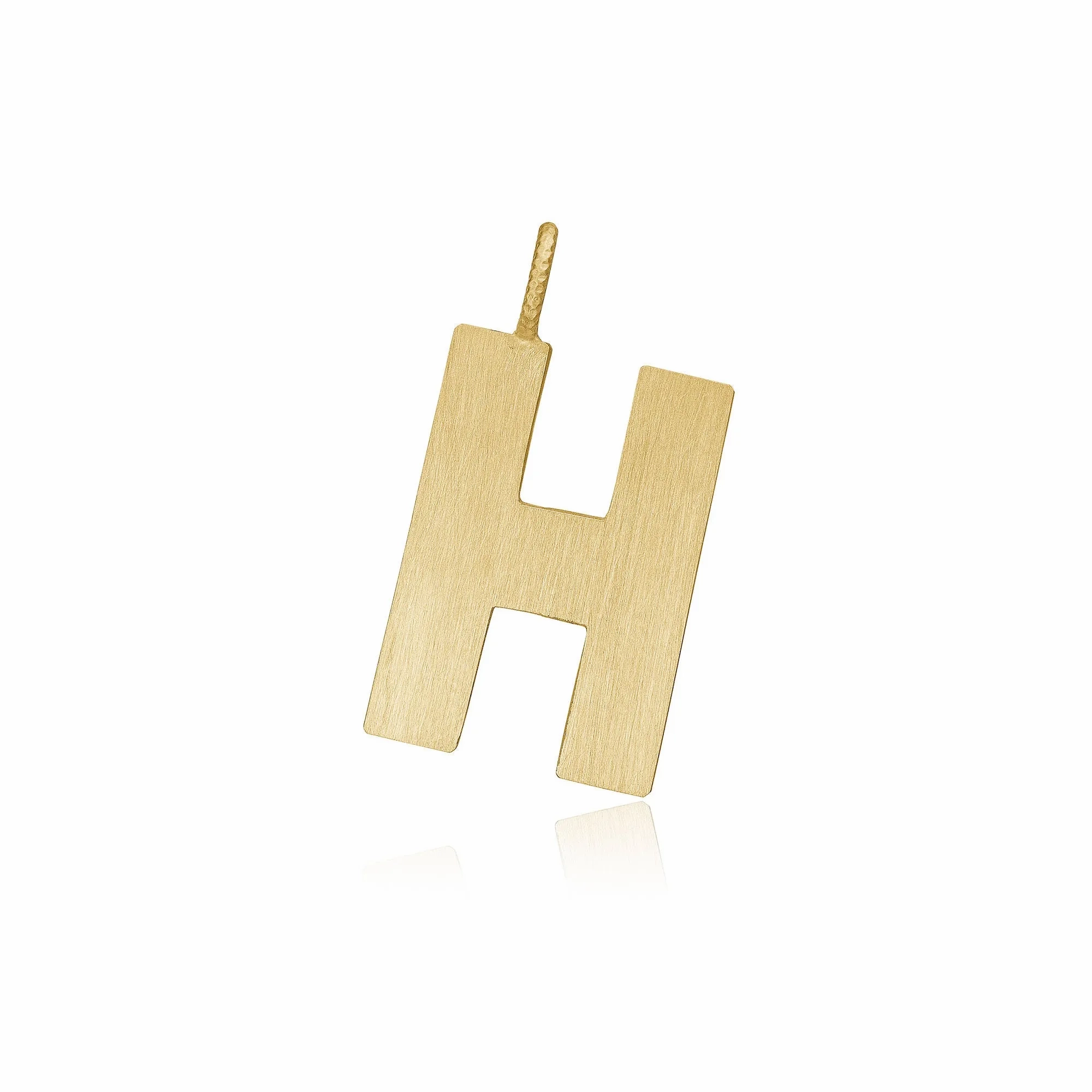 Letter H 18K Gold Pendant