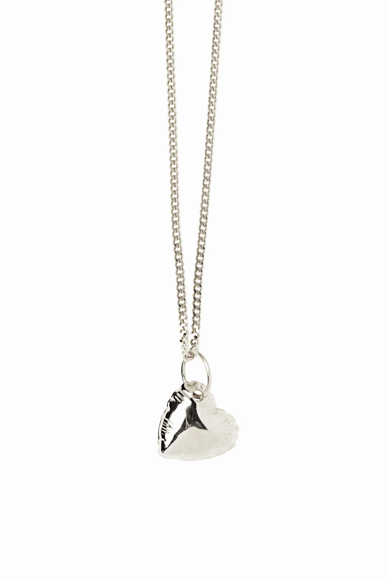 Letter Heart Silver Necklace