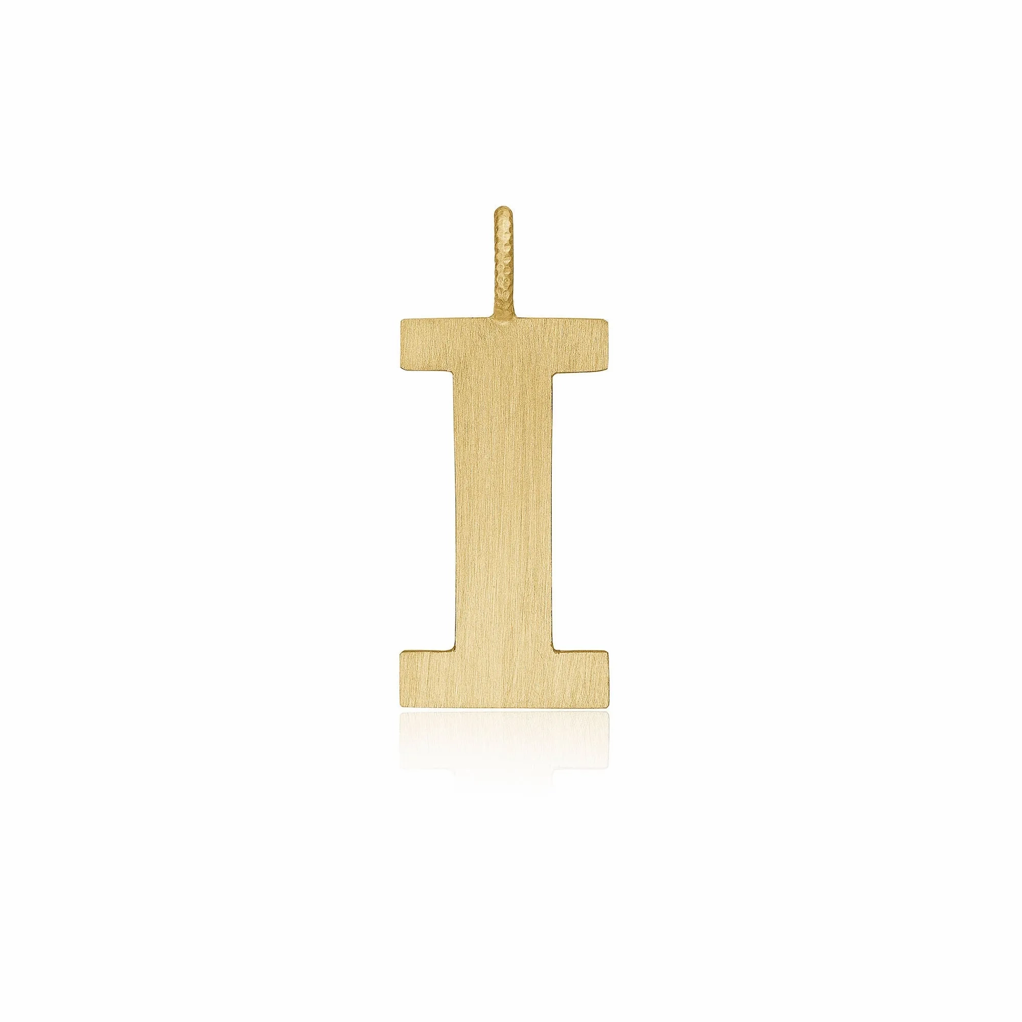 Letter I 18K Gold Pendant