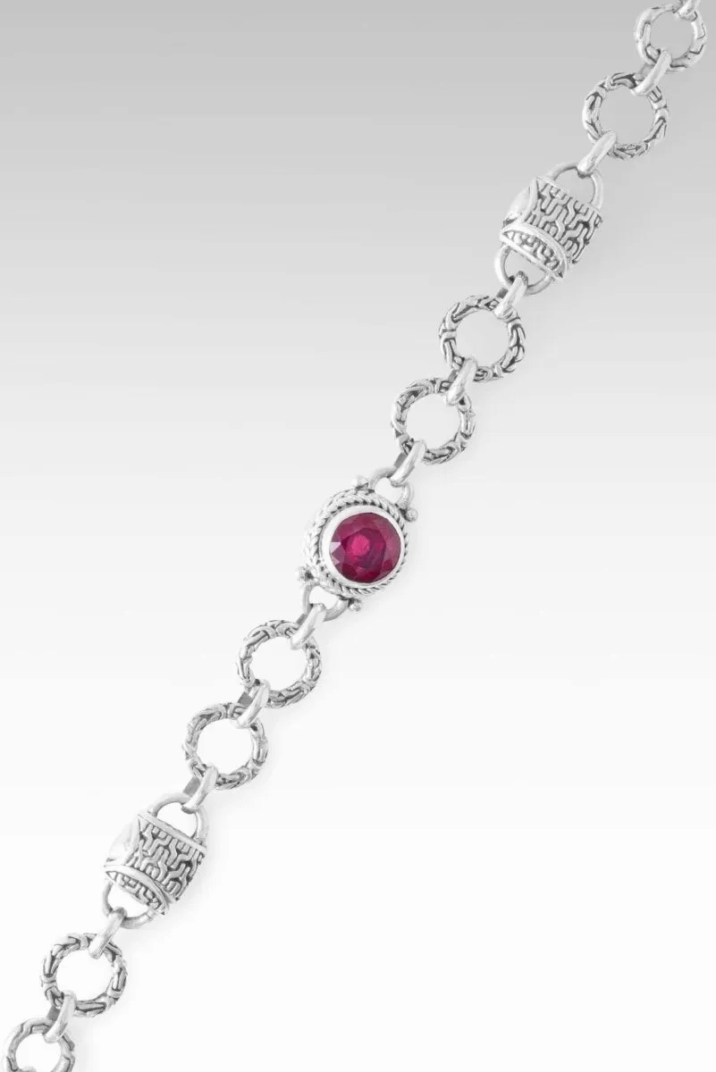 Linked in Hope Interchangeable Bracelet? in Red Ruby
