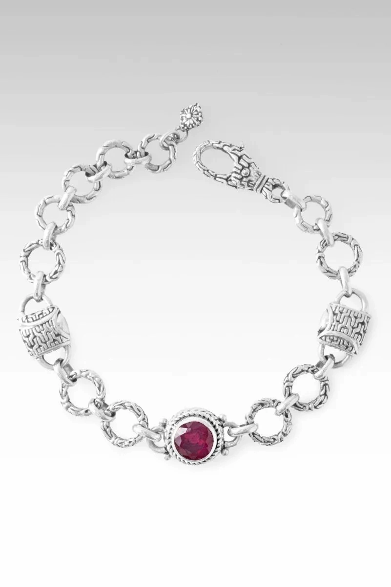 Linked in Hope Interchangeable Bracelet? in Red Ruby