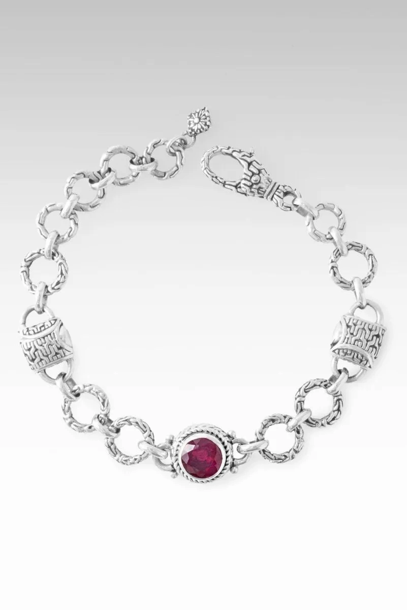 Linked in Hope Interchangeable Bracelet? in Red Ruby