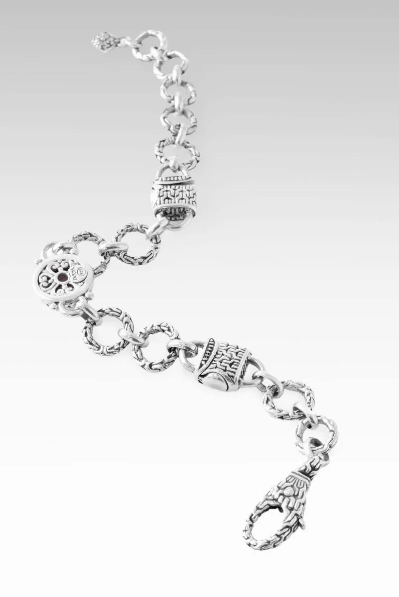 Linked in Hope Interchangeable Bracelet? in Red Ruby