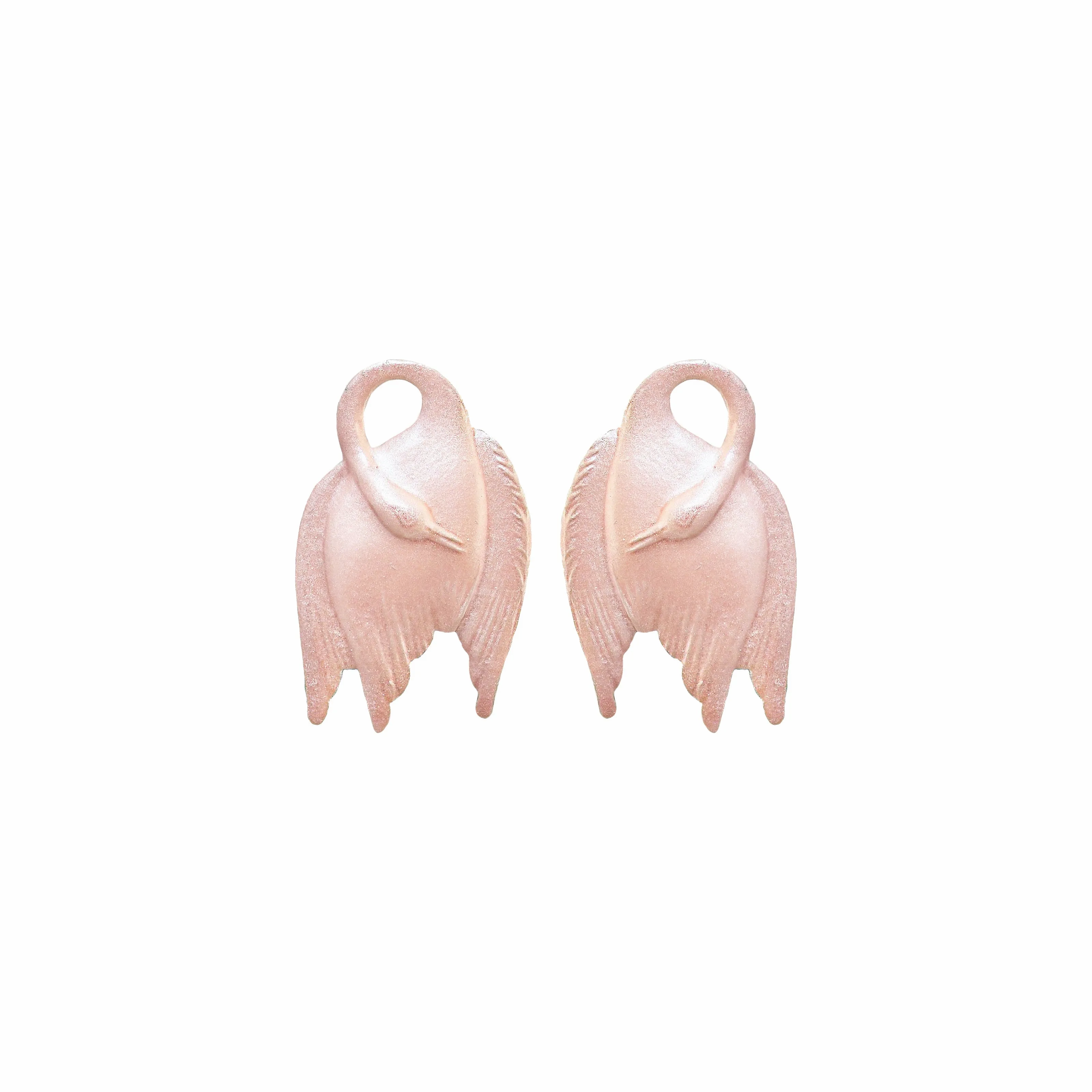 Little Blush Swan Earrings