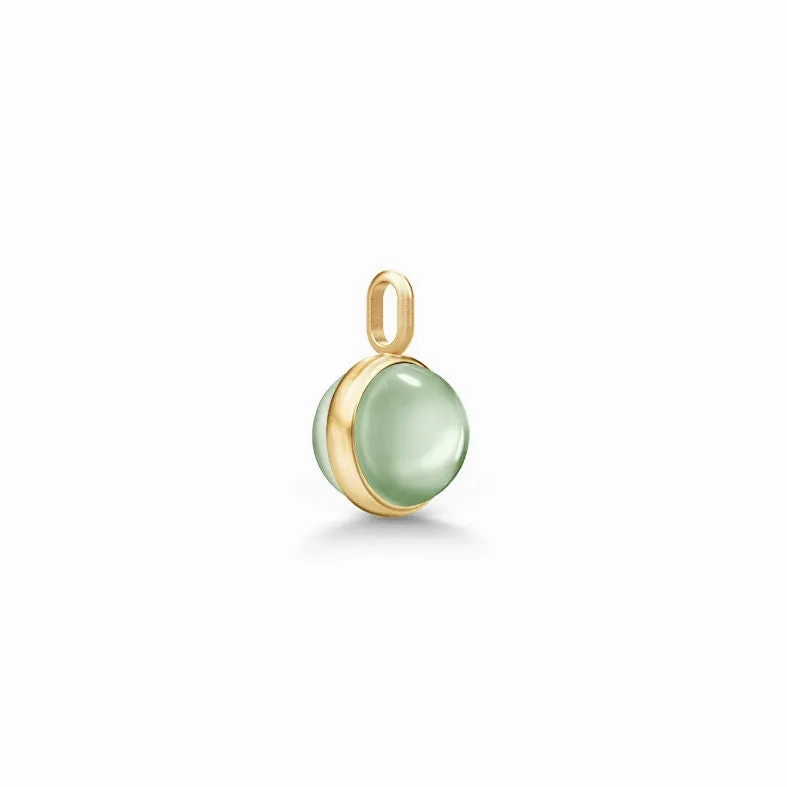Little Prime Gold Plated Pendant w. Green Crystal