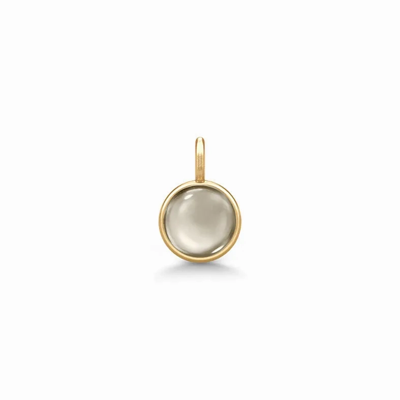 Little Prime Gold Plated Pendant w. Smokey Crystal